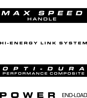 Max Speed Handle Hi-Energy Link System Opti-Dura Performance Composite Power End-Load