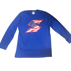 Red White and Blue UV50 Long Sleeve Shirt - Suncoast Softball